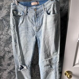 Light Blue Distressed Women Seven For All Mankind Jeans